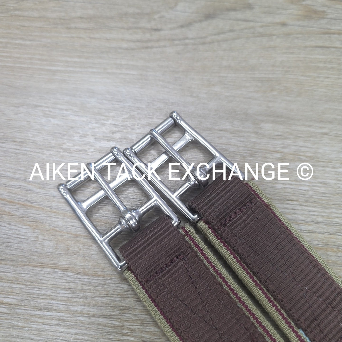 Neoprene Lined Double End Elastic Girth, Brown, Size 54"