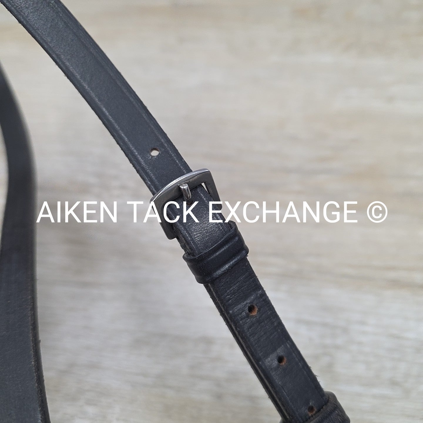 Tony Slatter Saddlery Noseband & Curb Rein, Black, Size Full