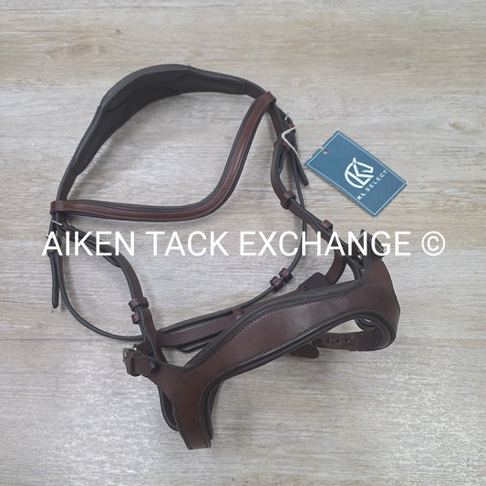 KL Select Tuscan Anatomic Bridle, No Reins, Brown, Size Full