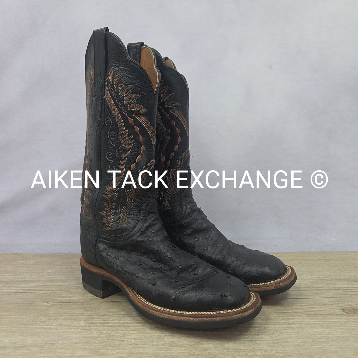 Lucchese Ostrich Boots, Size 6.5