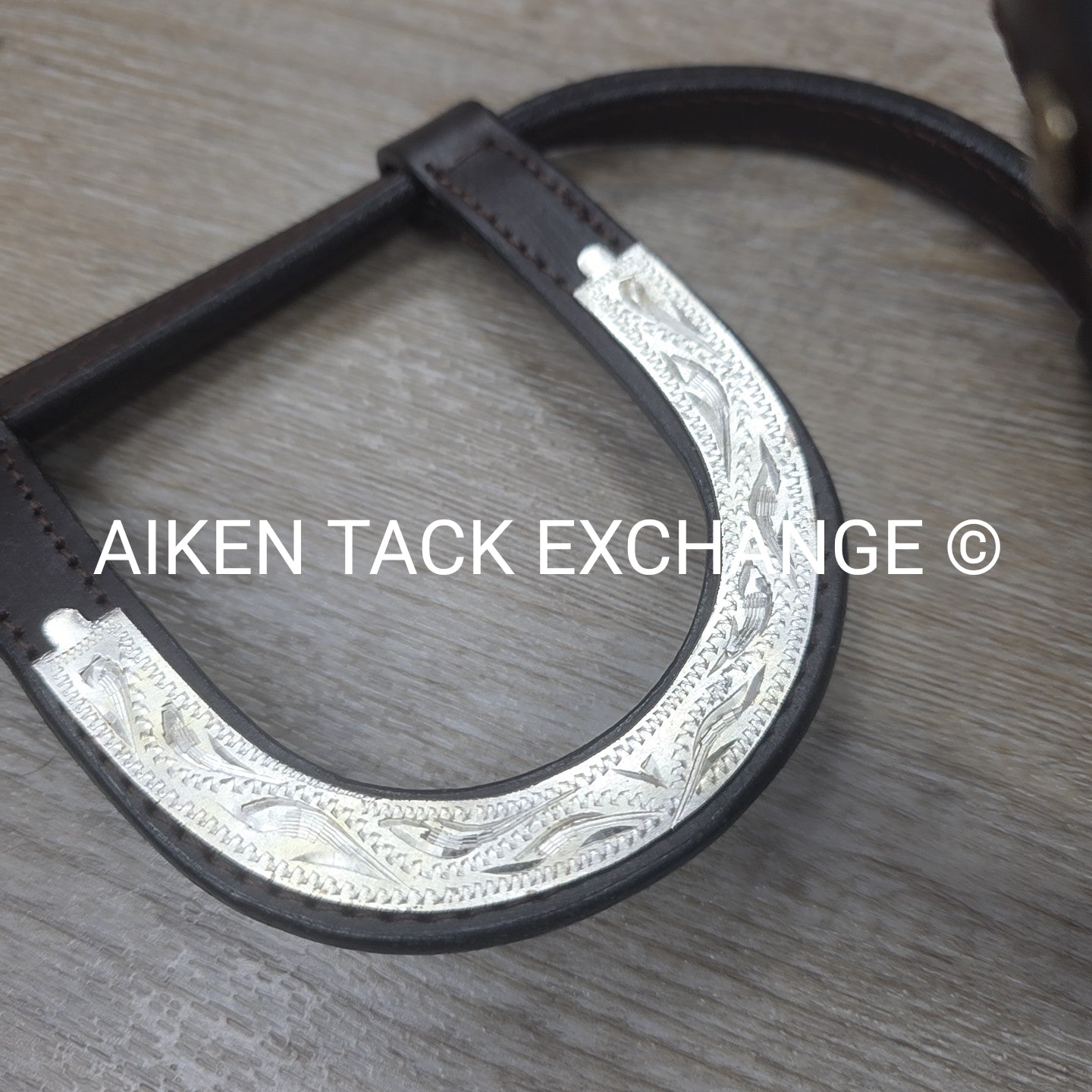 Tough1 Royal King Double Ear Show Headstall with Buckle End Split Reins, Horse
