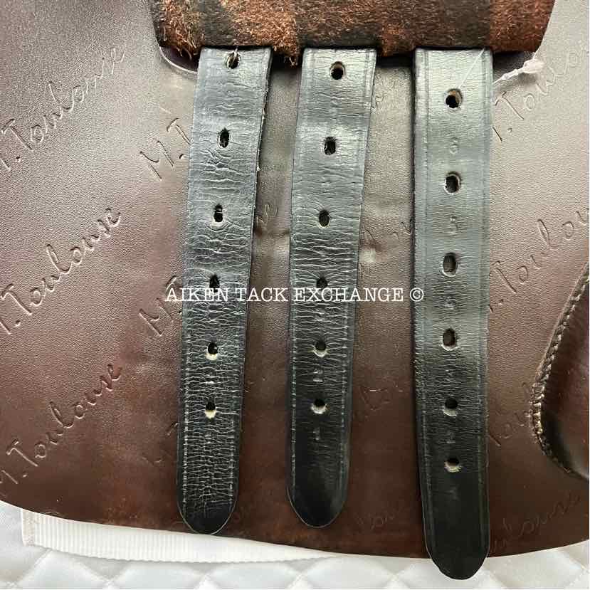 2014 Marcel Toulouse Annice Platinum Genesis Close Contact Jump Saddle, 17.5" Seat, Adjustable Tree, Wool Flocked Panels
