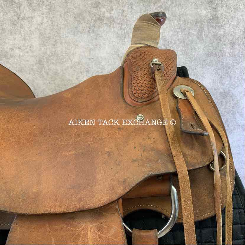 **SOLD** Marty Byrd Saddle Shop Roping Western Saddle, 16" Seat, Regular Tree - Semi QH Bars