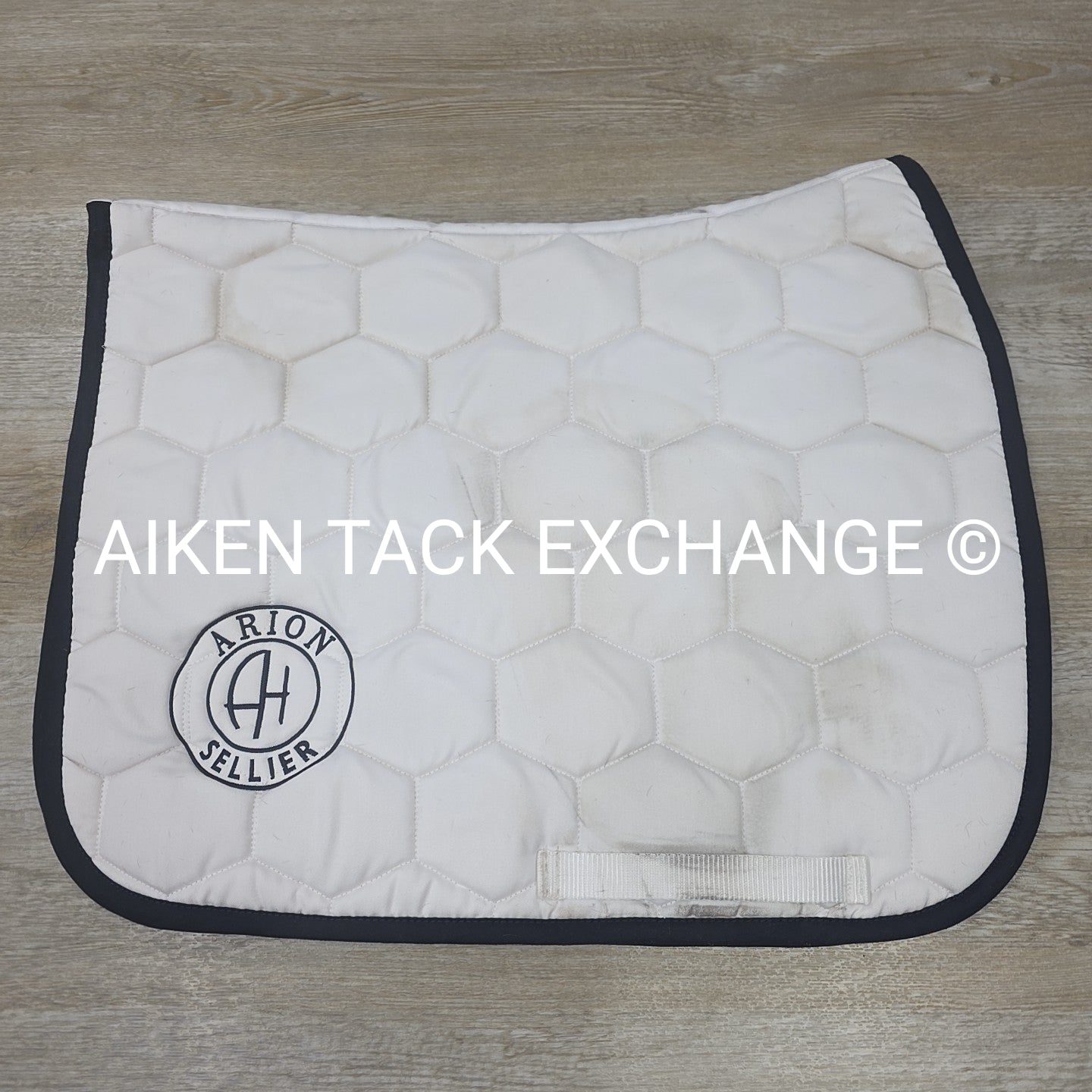 Arion Dressage Saddle Pad, White (has stains)