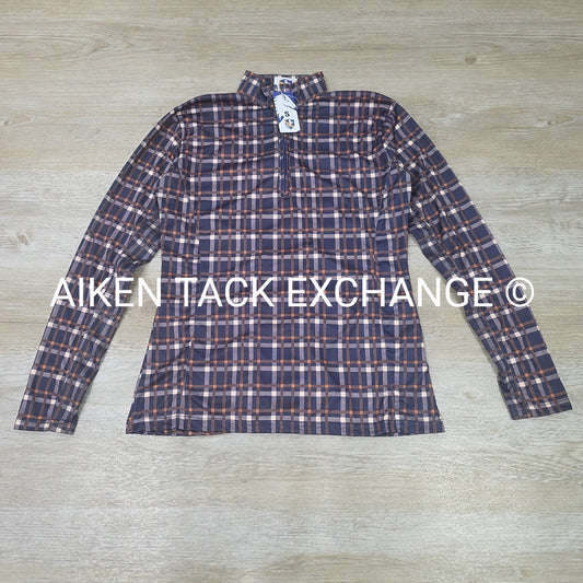 Royal Highness Checkered Plaid Show Shirt, Women's Small