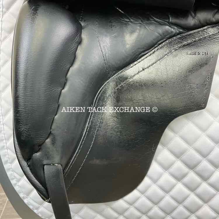 **SOLD** 2014 JRD Alvina Dressage Saddle, 18" Seat, Short Flap, Wide Tree, Wool Flocked Panels