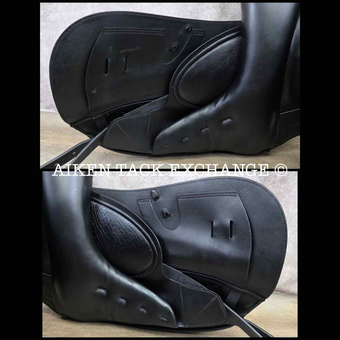 2016 Prestige X-D1D K Zero Monoflap Dressage Saddle, 17" Seat, Wide Tree, Wool Flocked Panels