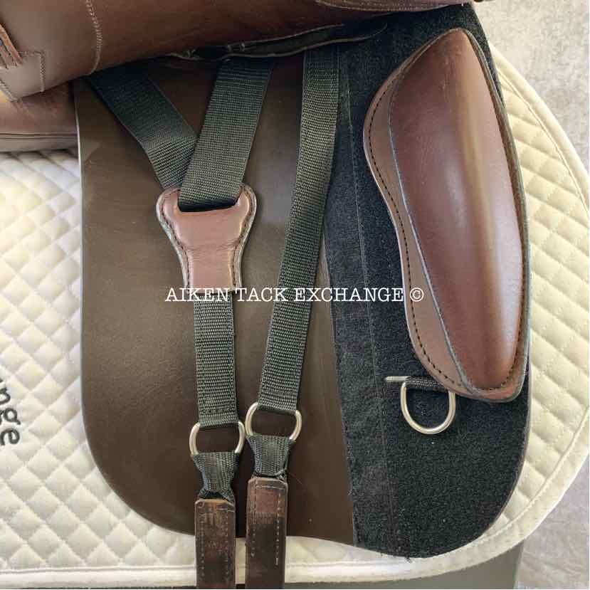 **SOLD** 2022 JC Performance Line P1 Dressage Saddle, 18" Seat, 34 Tree - Medium Wide, Wool Flocked Pony Panels