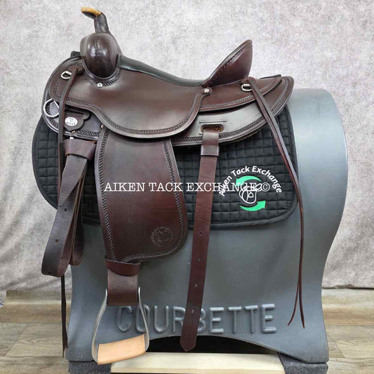 2007 Circle Y 2177 Draft Horse Park & Trail Western Saddle, 16" Seat, Extra Wide Tree, Comes with Matching Tack