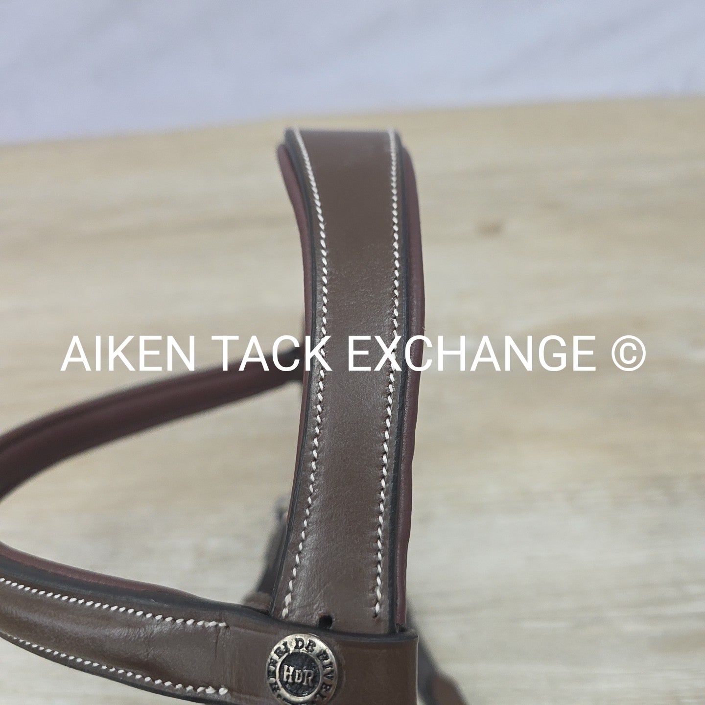 HDR Pro Mono Crown Fancy Stitch Padded Bridle with Reins, Brown, Size Pony