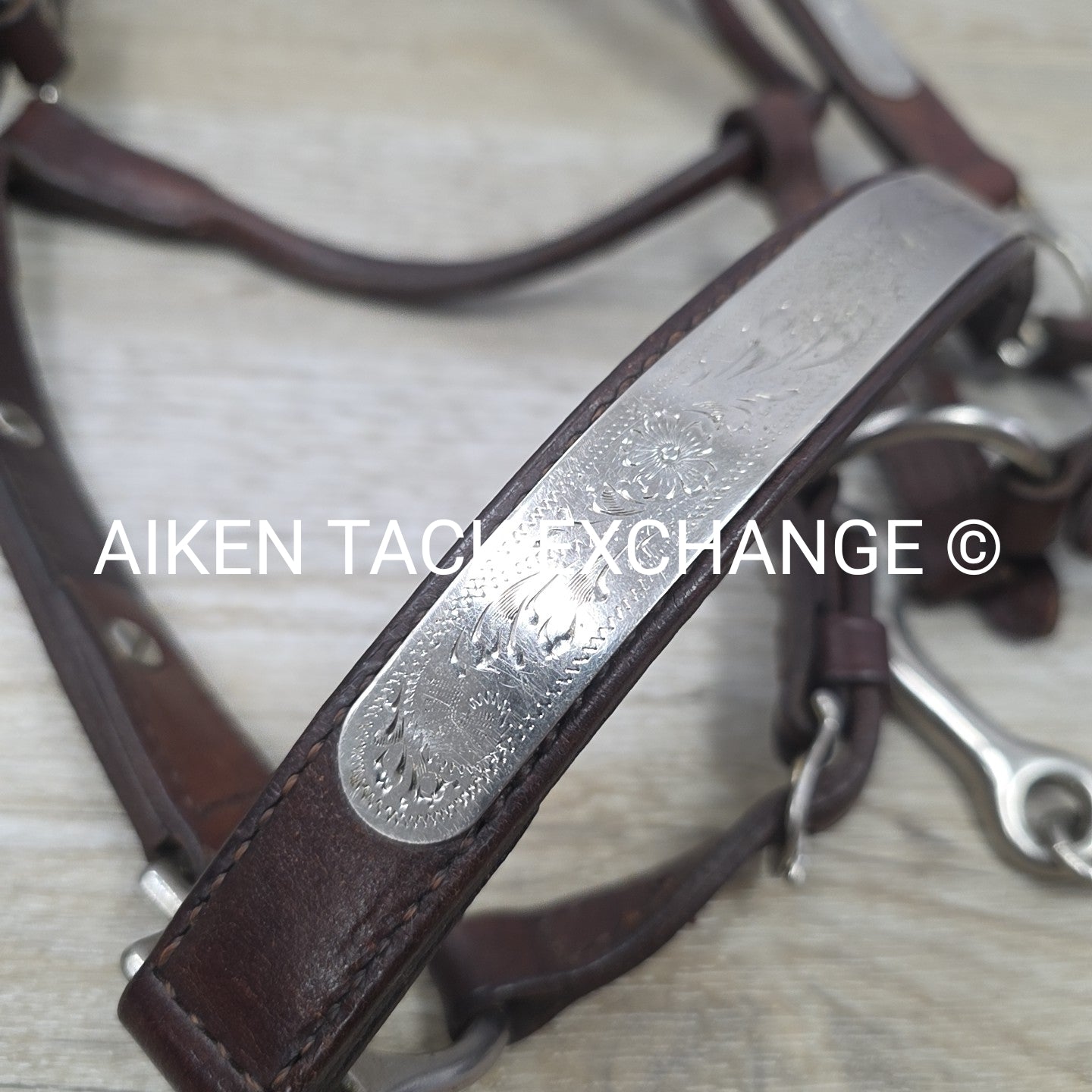 Circle Y Engraved Show Halter with Matching Lead, Size Full