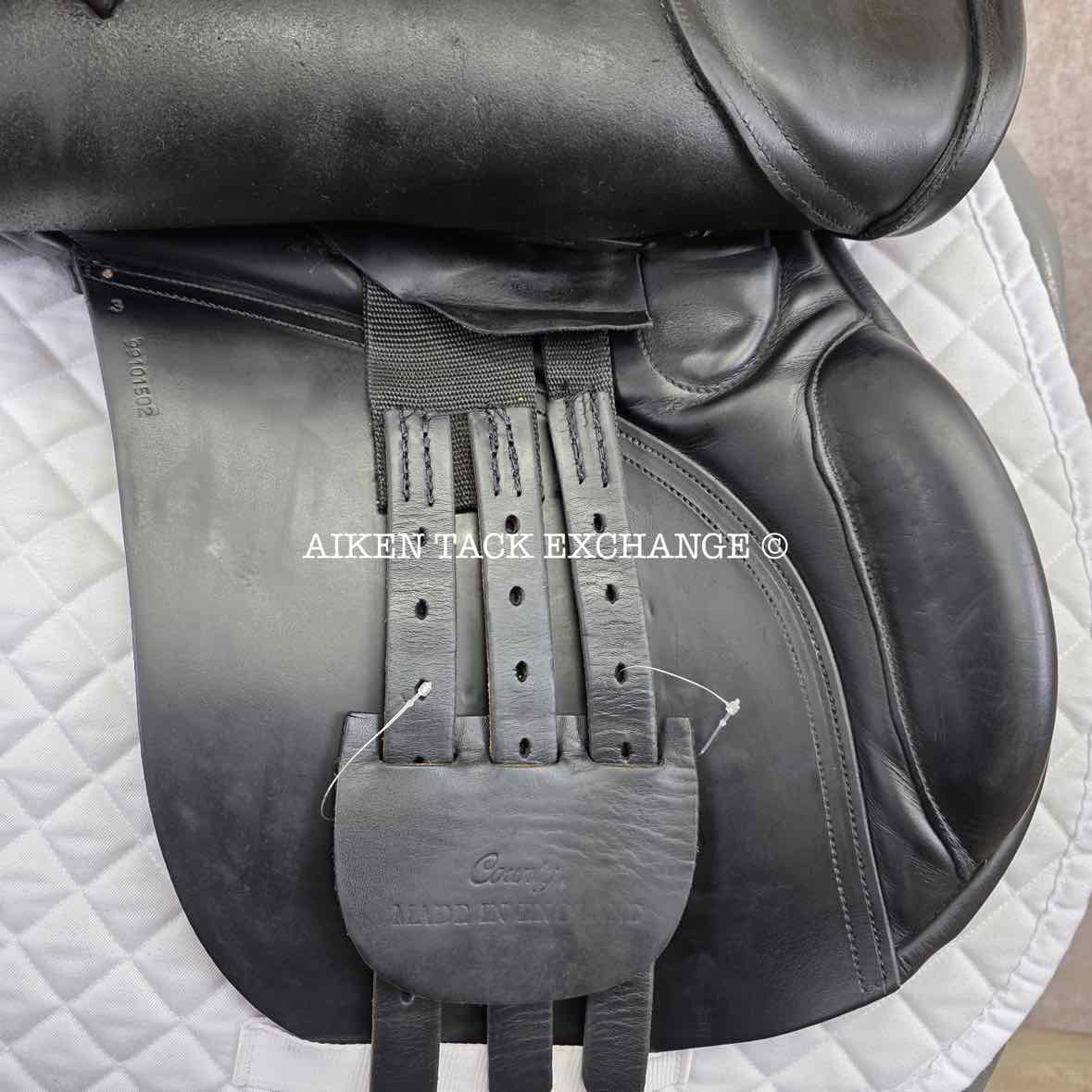 1999 County Eventer All Purpose Saddle, 17.5" Seat, Medium Tree, Wool Flocked Panels