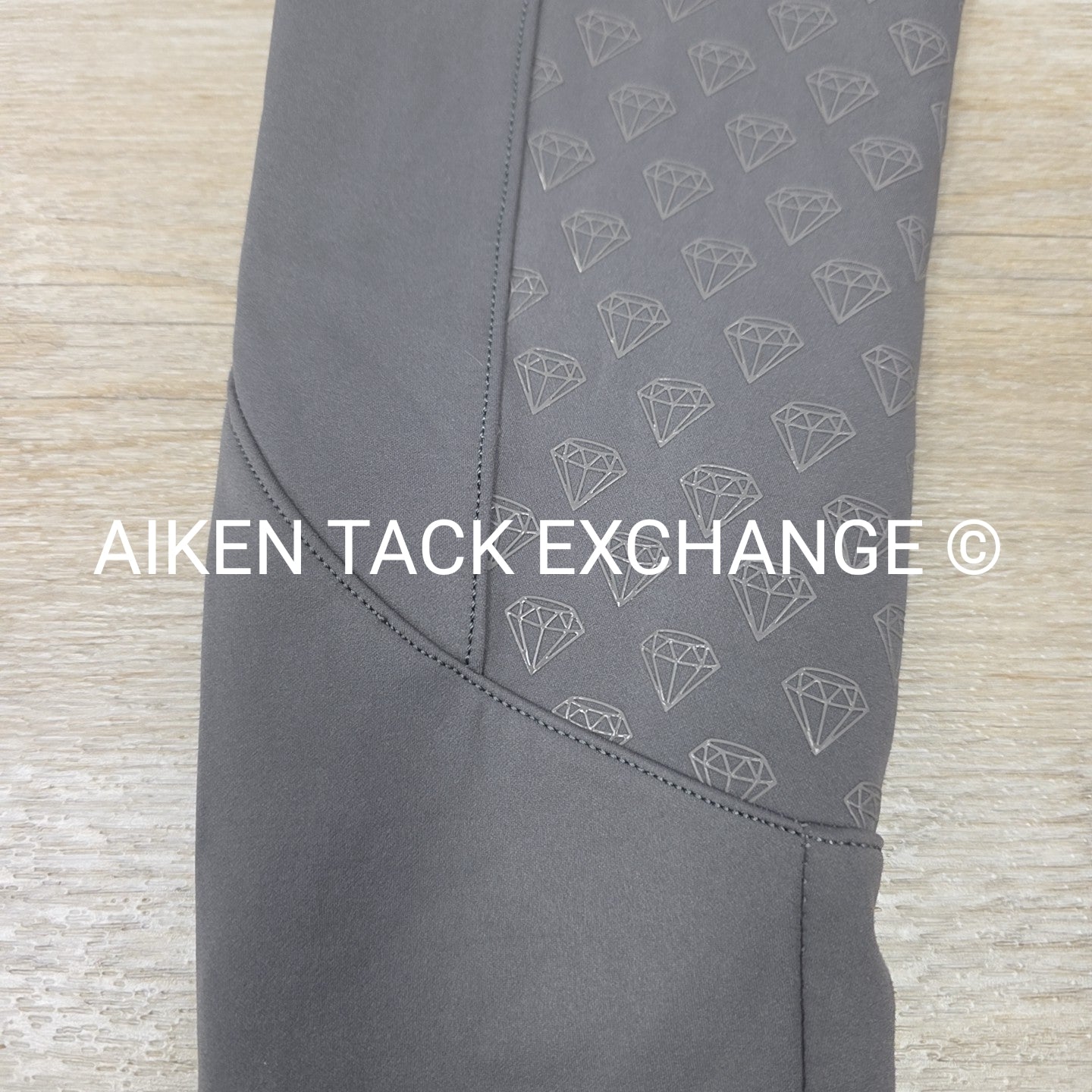 CAS Diamond Silicone Full Seat Compression Breeches, Grey, Size Small