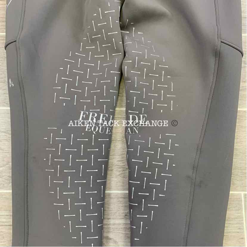 Free Ride Equestrian Silicone Knee Patch Winter Tights, Size Medium