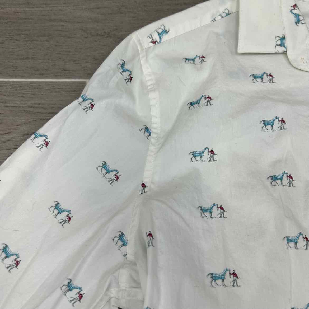 Bar III Long Sleeve Button Up Top, Size Large