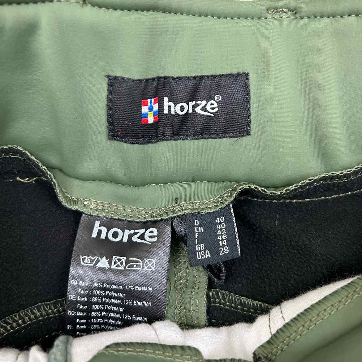 Horze Silicone Grip Full Seat Fleece Lined Winter Breeches, Size 28