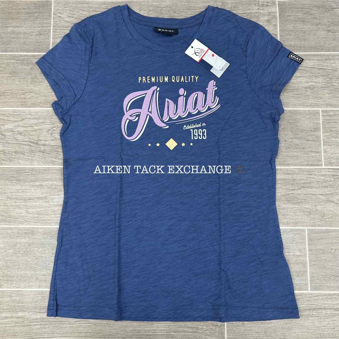 Ariat Short Sleeve Indigo Fade Logo T-Shirt, Size Large