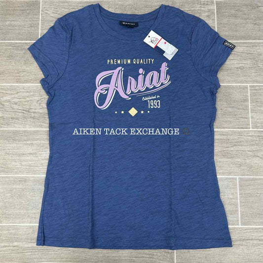Ariat Short Sleeve Indigo Fade Logo T-Shirt, Size Large