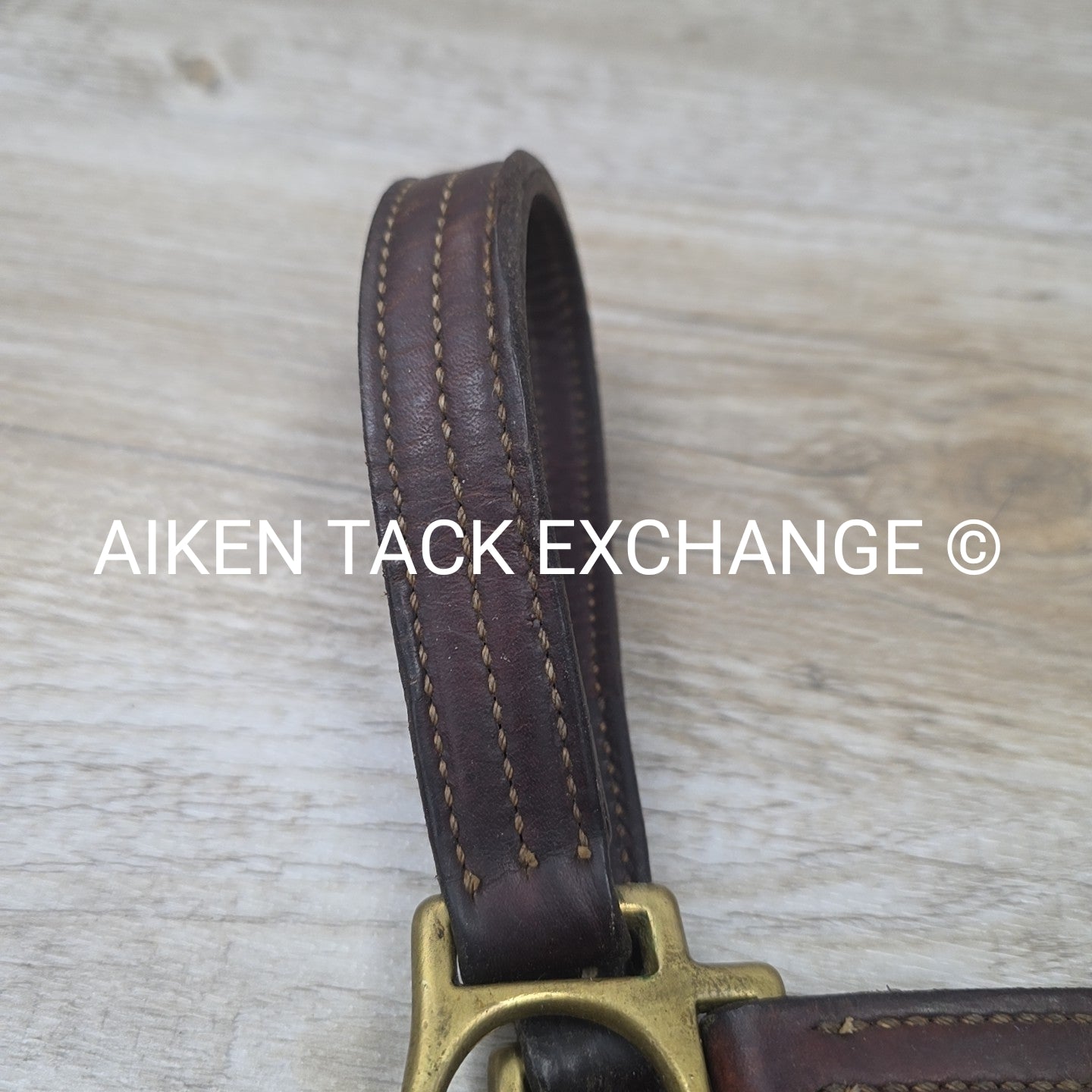 Walsh Triple Stitched Leather Halter, Has Name Plate, Size Cob