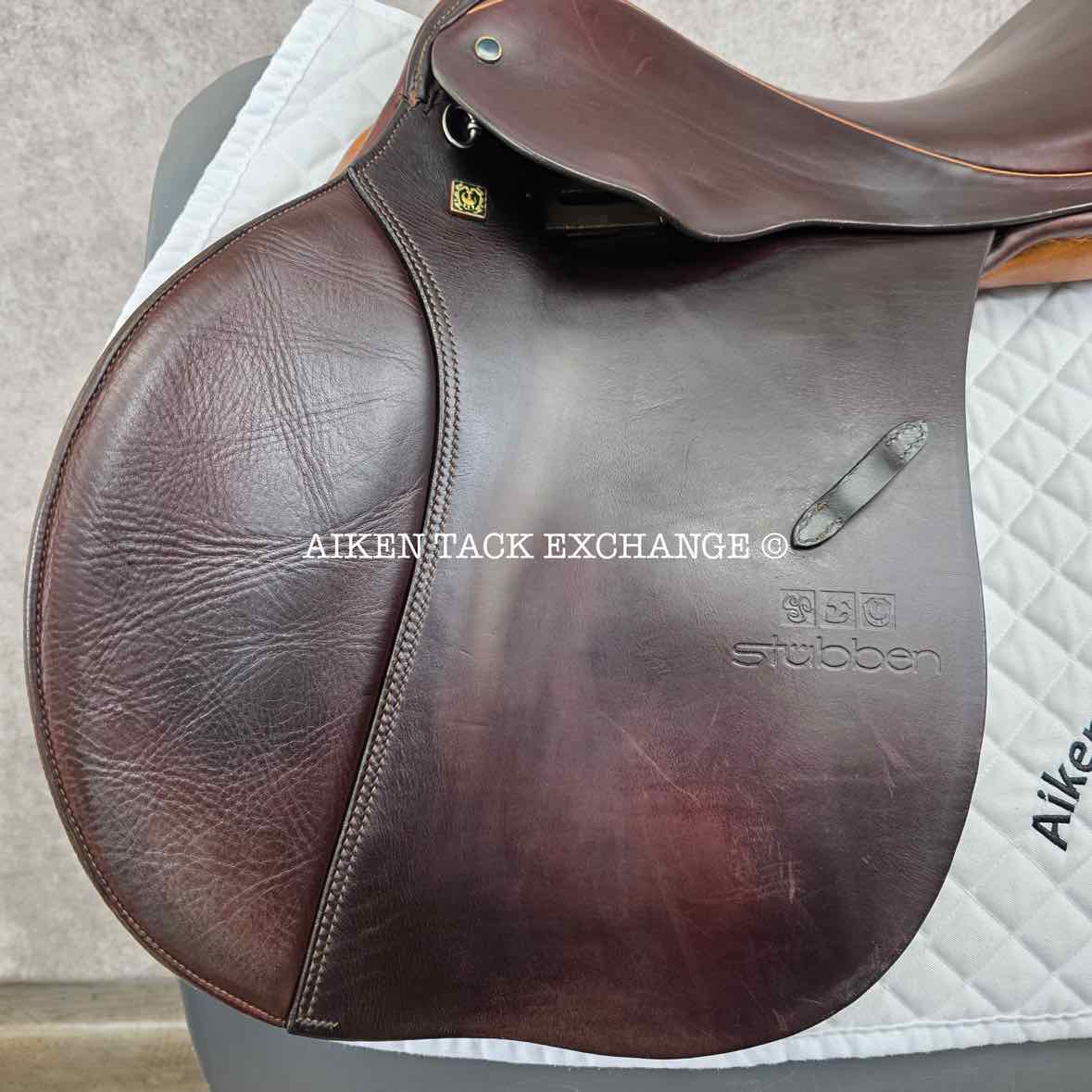 **SOLD** Stubben Siegfried Extra All Purpose Jump Saddle, 18.5" Seat, 30cm Tree - MW, Wool Flocked Panels