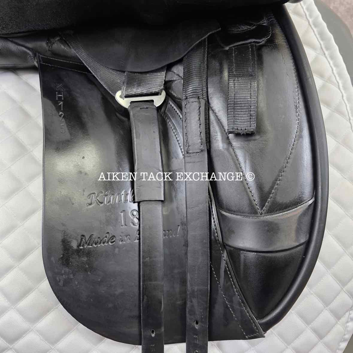 Kay Hastilow Kintbury Dressage Saddle, 18" Seat, Extra Wide Tree, Wool Flocked Panels