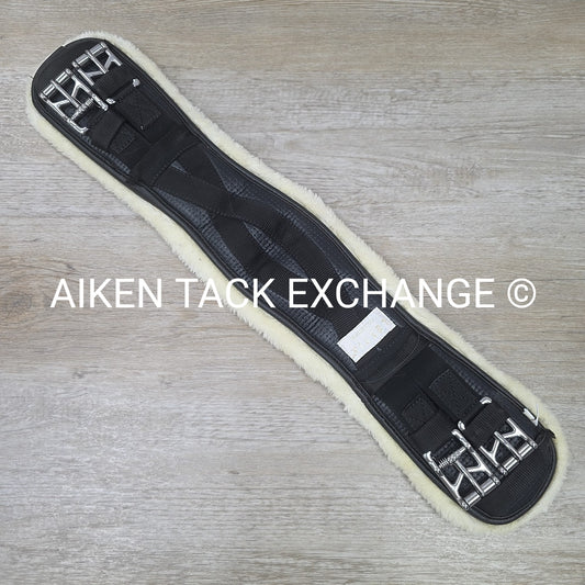 Lettia Memory Foam Sherpa Fleece Clik Dressage Girth, Black, 22"