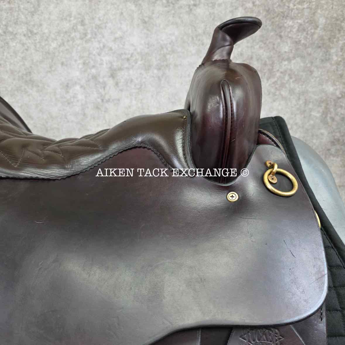 2008 Tucker 260 High Plains Western Saddle, 16.5" Seat, Medium Tree - Semi QH Bars