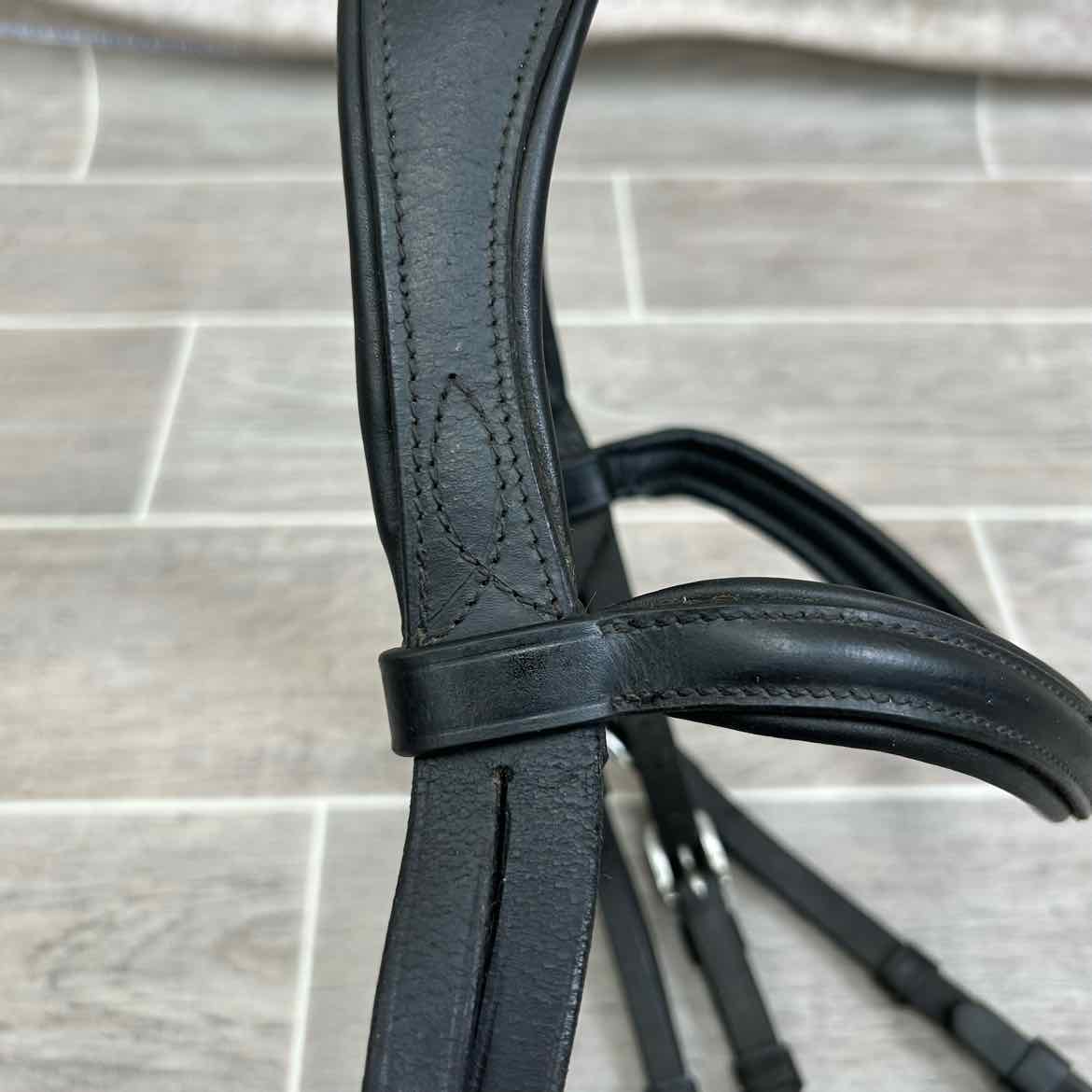 Shires Velociti Rapida Rolled Padded Caveson Bridle, No Reins, Size Full