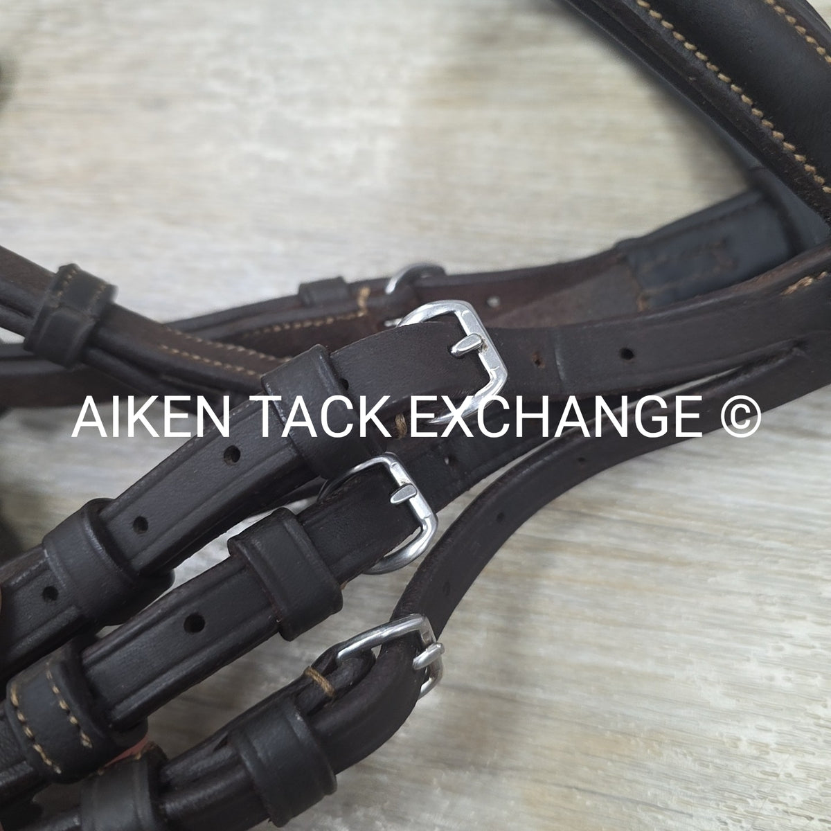 Ovation Classic Raised Comfort Crown Wide Noseband Bridle with Rubber Reins, Bro