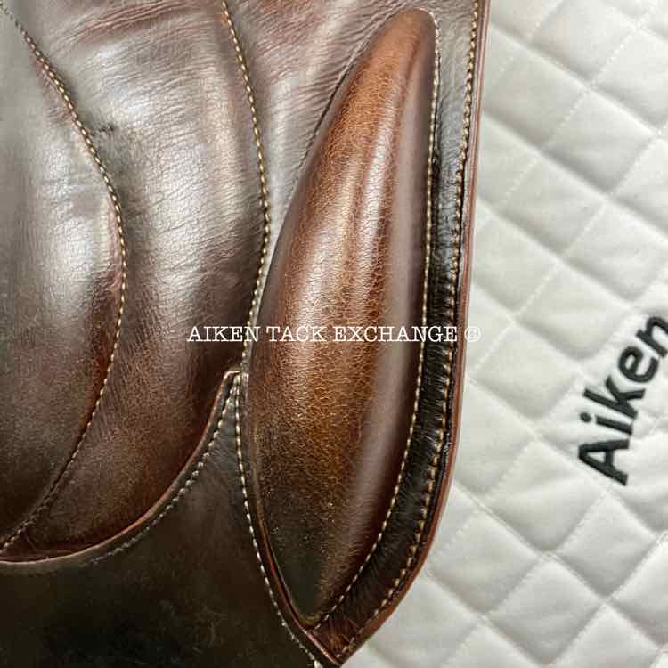 2001 Devoucoux Chiberta Monoflap Jump Saddle, 17.5" Seat, 2A Flap, M/MW Tree, Foam Panels