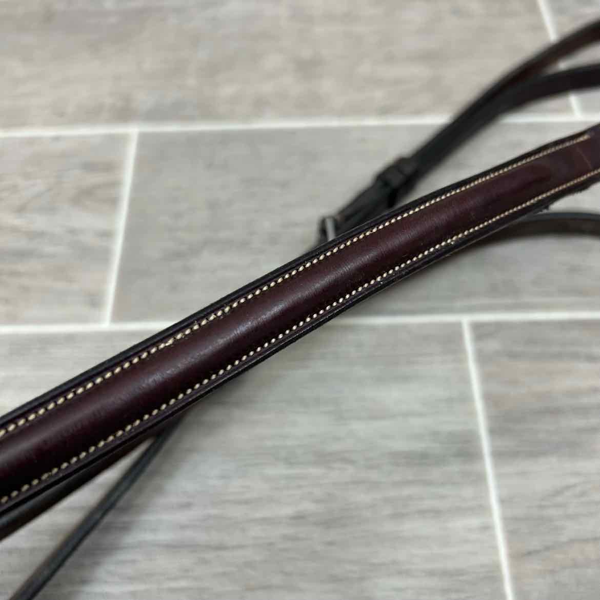 Rodrigo Raised Fancy Stitched Standing Martingale, Brown, Size Full