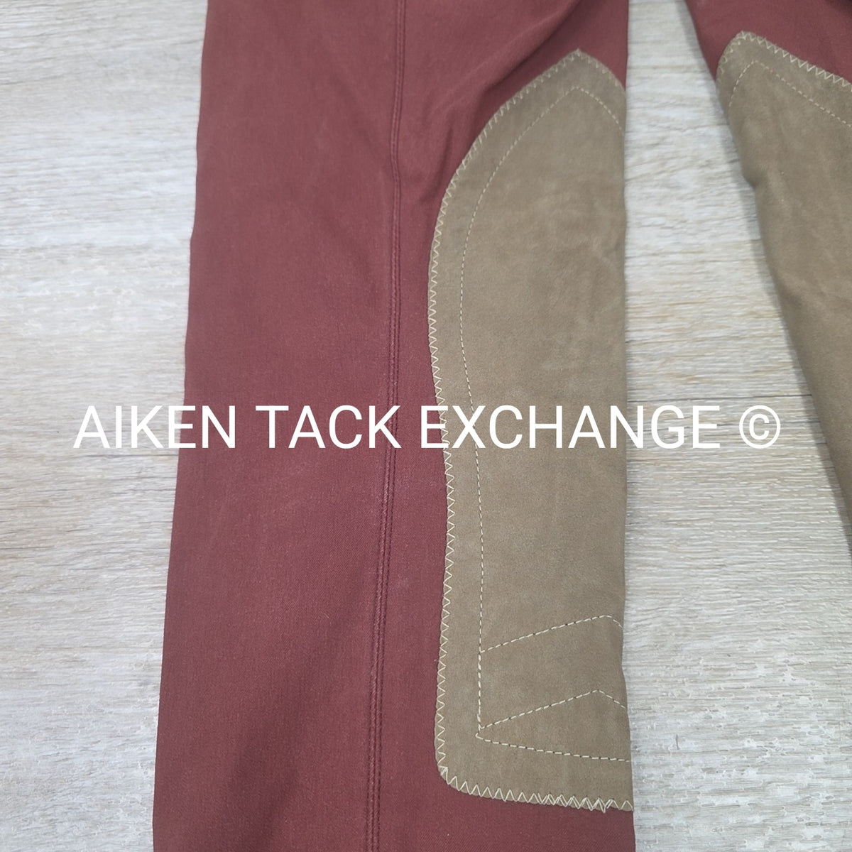 Tailored Sportsman Trophy Hunter Knee Patch Breeches, Redwood, Size 24