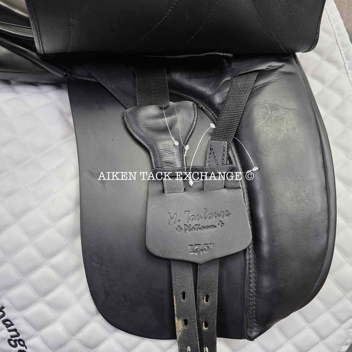 Marcel Toulouse Alissa Platinum Genesis Dressage Saddle, 17.5" Seat, Adjustable Tree, Wool Flocked Panels