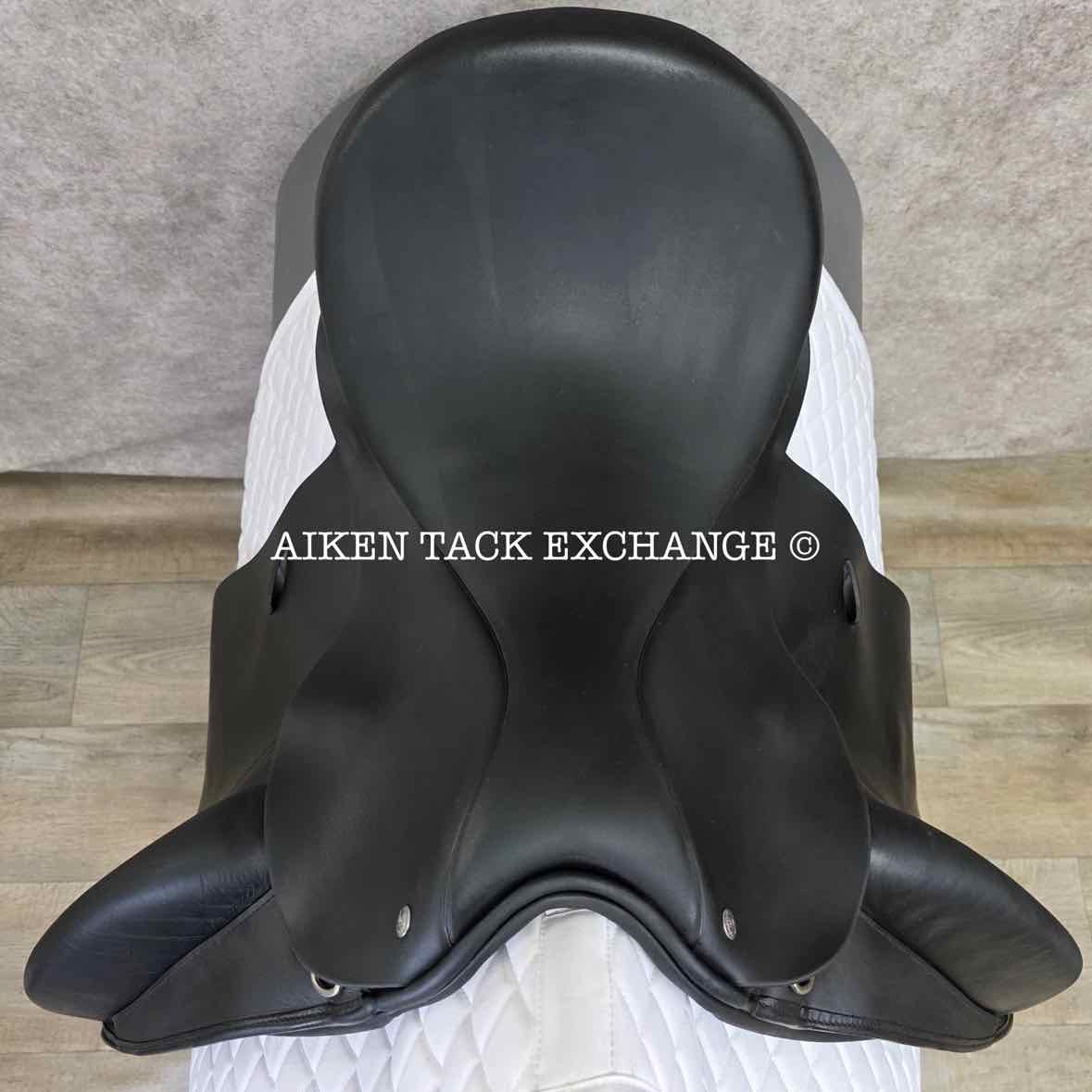 2010 Custom Saddlery Wolfgang Solo Dressage Saddle, 17.5" Seat, Adjustable Tree, Wool Flocked Panels