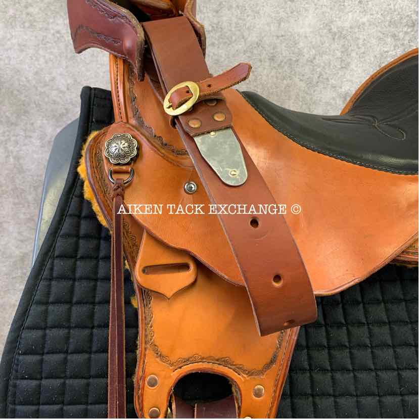 **SOLD** Mckenna Saddlery Western Saddle, 16" Seat, Regular Tree - Semi QH Bars, Comes with Breastplate