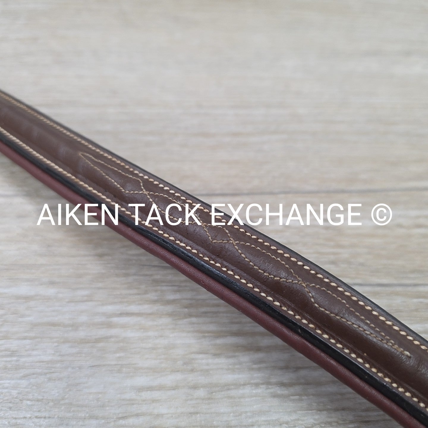 HDR Fancy Stitched Browband, Brown, 17"