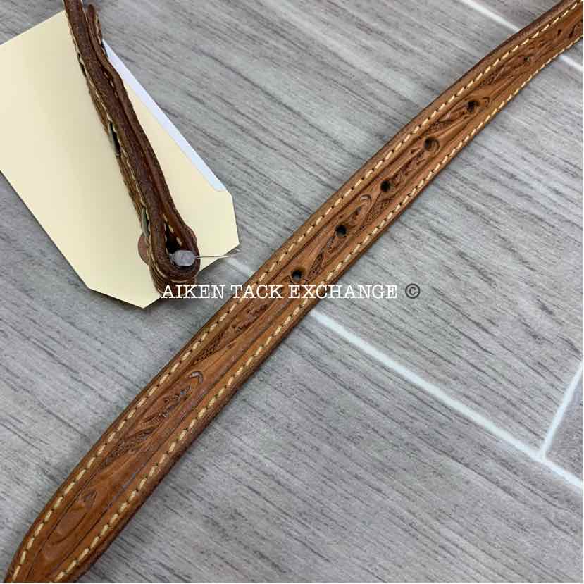 Chacon Tooled Leather Belt, Size 26 (no buckle)