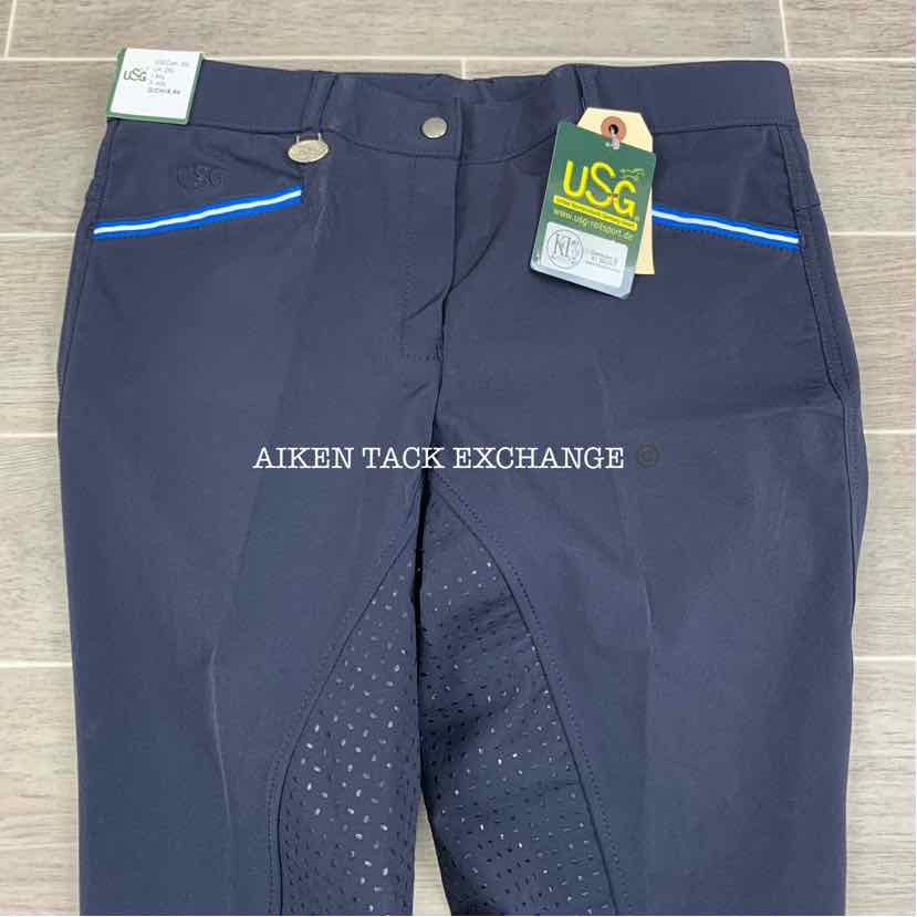 KL Select USG "Ava" Silicone Full Seat Breeches, Size 30