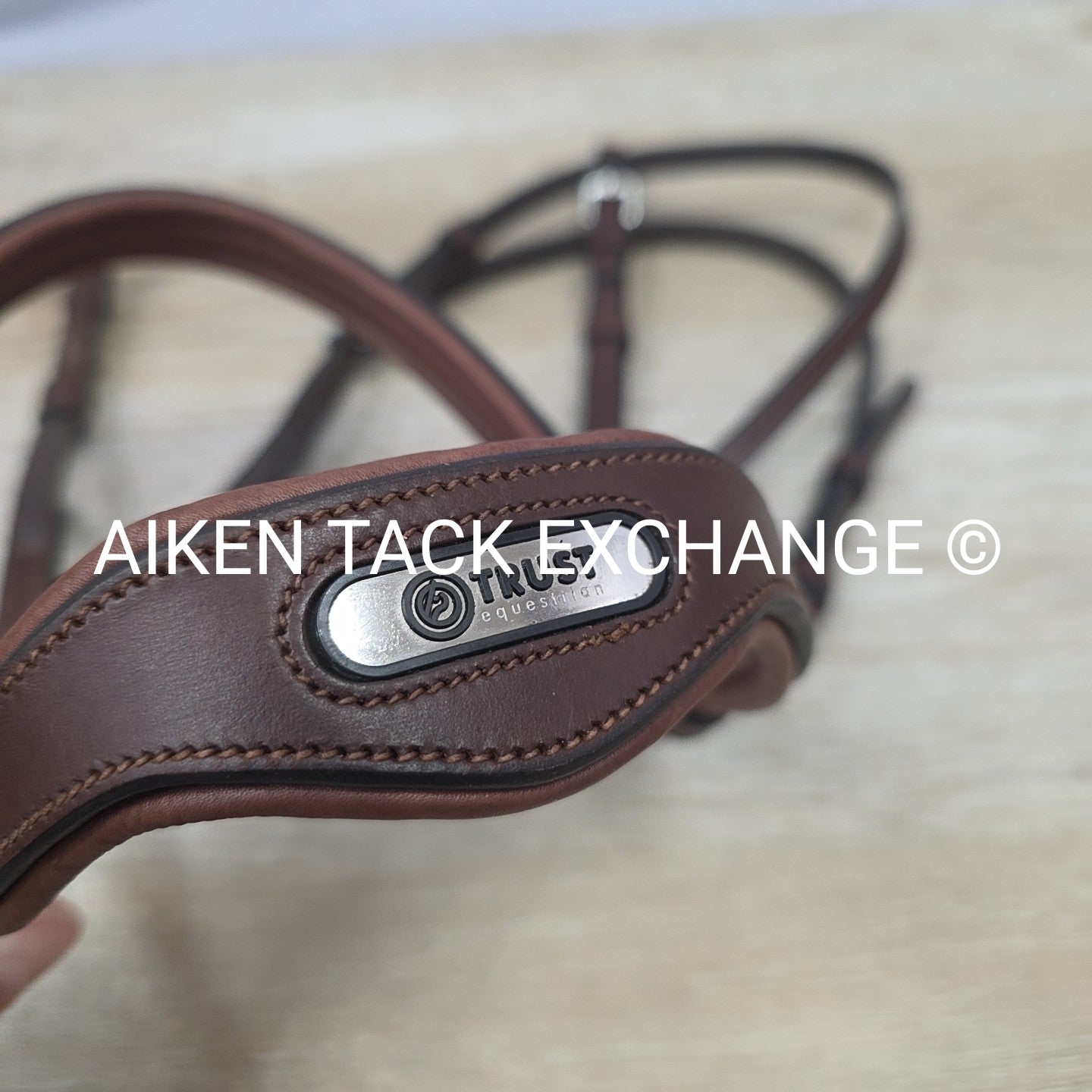 Trust Equestrian Hickstead Hackamore Bridle, No Reins, Brown, Size Full