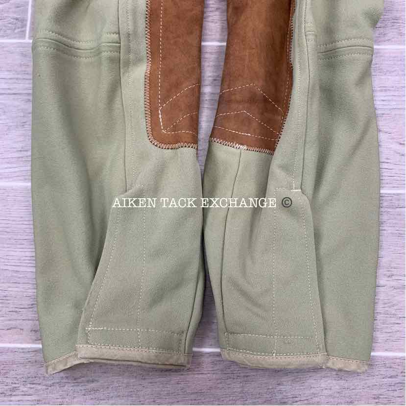 Tailored Sportsman Supreme Hunter Side Zip Knee Patch Breeches, Size 24 R