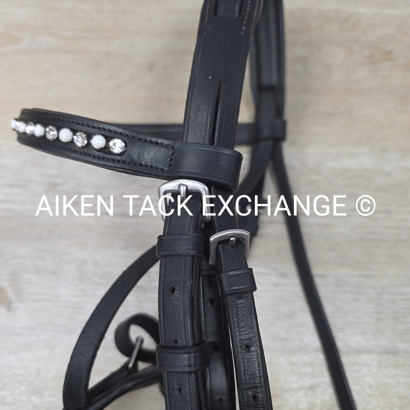 KL Select Dressage Bridle with Matching Reins, Black, Size Full