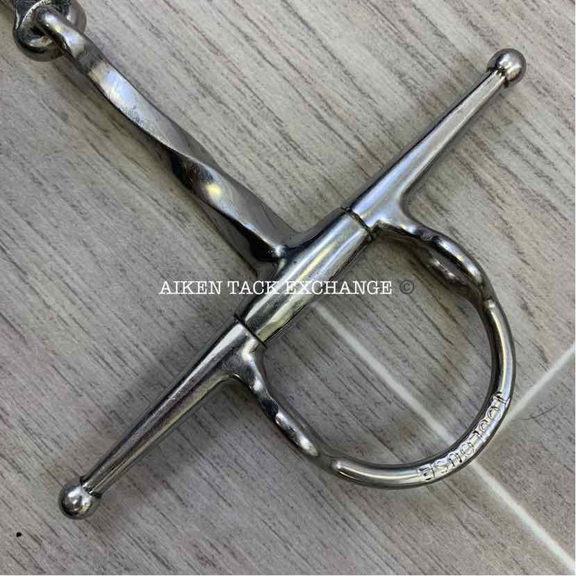 M. Toulouse Curved Single Joint Slow Twist Full Cheek Gag But 5.5"