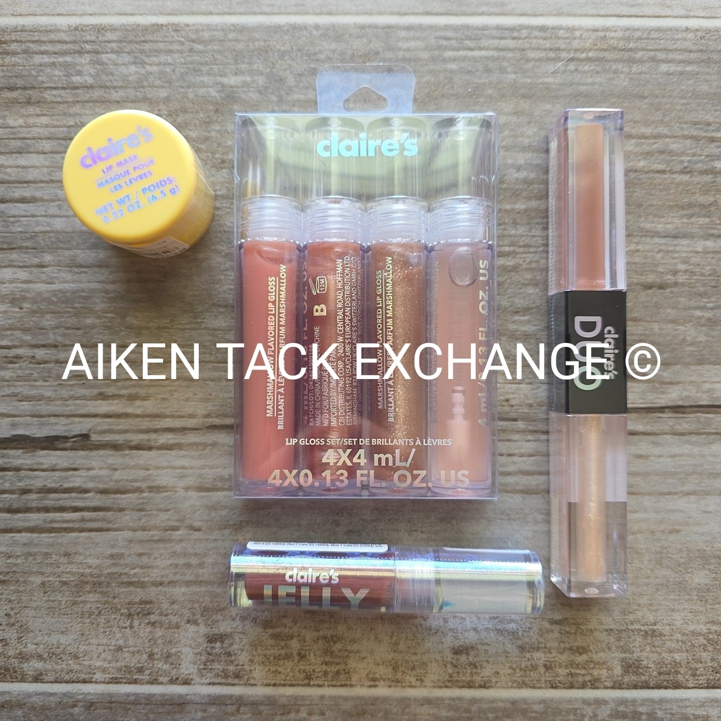 Claire's Lip Kit - Lip Gloss (Set of 4), Lip Mask, Lip Jelly, 1 Duo Lip Gloss