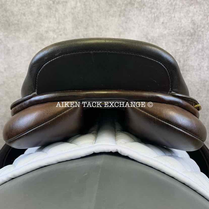2002 Bates Caprilli Close Contact Jump Saddle, 17" Seat, Adjustable Tree - Changeable Gullet, CAIR Panels