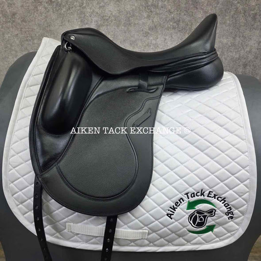 2023 Envy by Custom Saddlery Motion Monoflap Dressage Saddle, 17.5" Seat, Adjustable Tree, Wool Flocked Panels