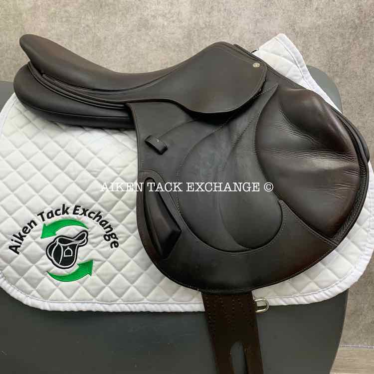 **SOLD** 2008 Antares Comfort Monoflap Jump Saddle, 18" Seat, 3AA Flap, Medium Wide Tree, Foam Panels, Buffalo Leather