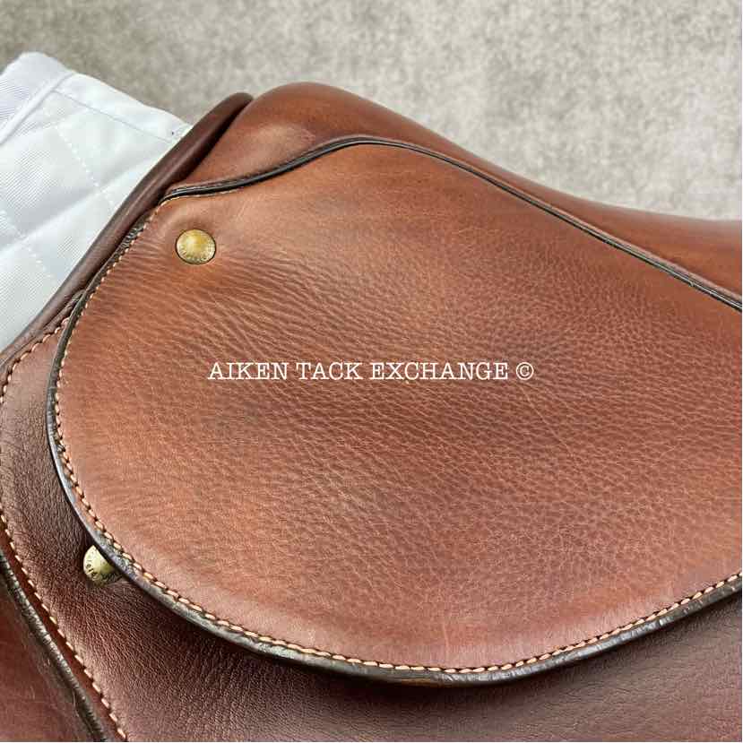 **SOLD** 2018 Stubben Redwood Ascend Close Contact Jump Saddle, 16.5" Seat, 32cm Tree - Wide, Wool Flocked Panels