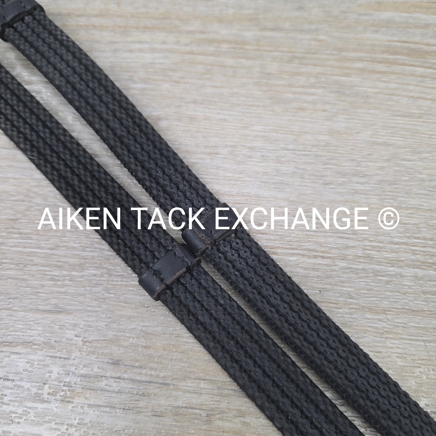 Correct Connect Sure Grip Rubber Reins with 4" Stops, Black, 48"