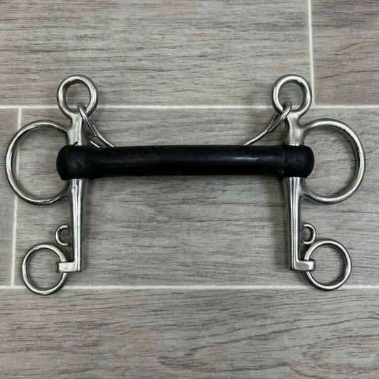 Korsteel Hard Rubber Mullen Mouth Pelham Bit 5"