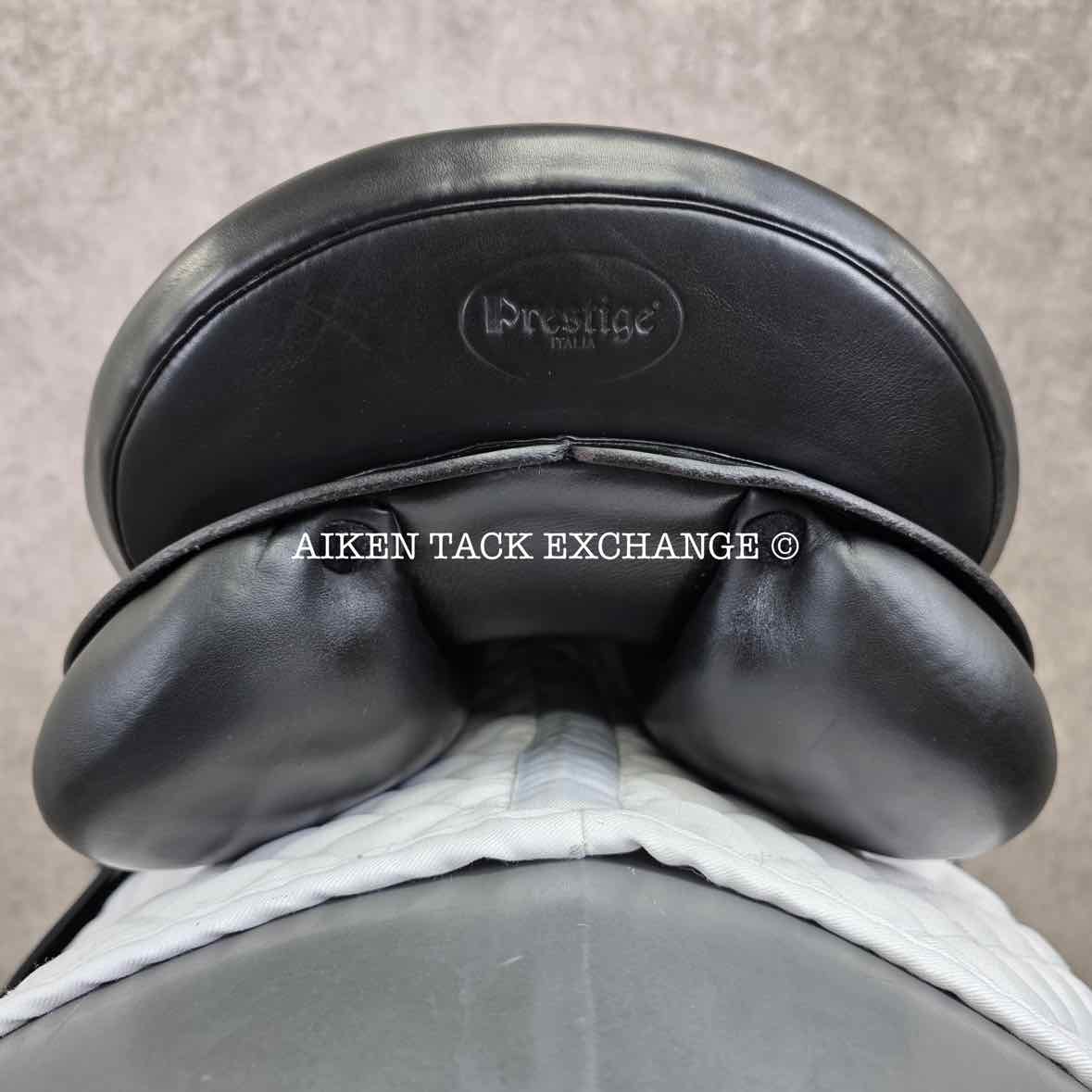 2013 Prestige Roma Dressage Saddle, 17" Seat, 34/35 Tree - MW/W, Wool Flocked Panels